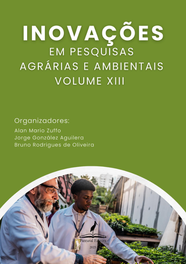 Capa do eBook Inovações em Pesquisas Agrárias e Ambientais Volume XIII, foco em sustentabilidade